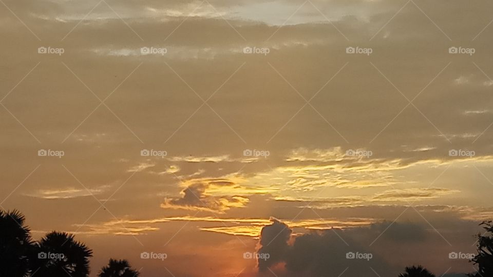 This is very verynature and gold color sunset