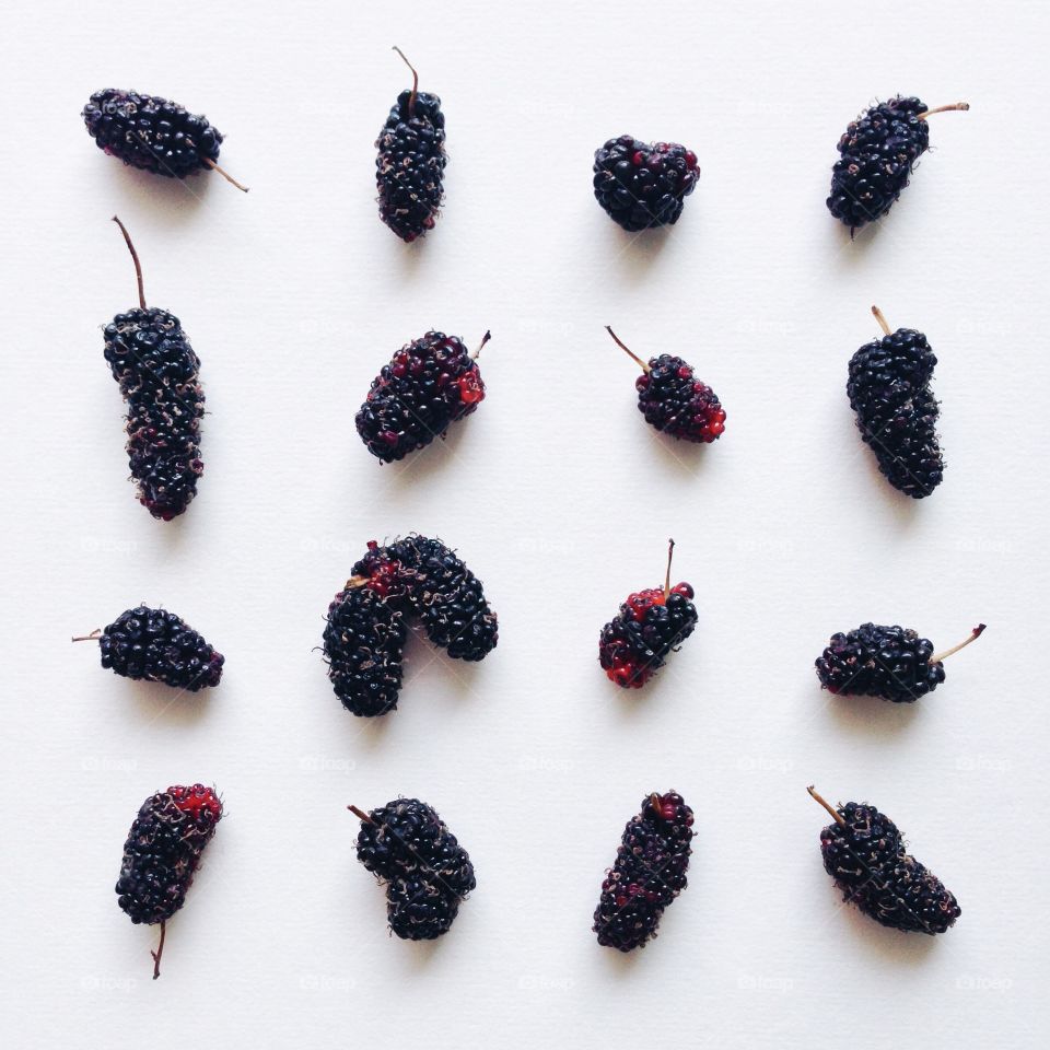 Pattern mulberries. Pattern fresh mulberries 
