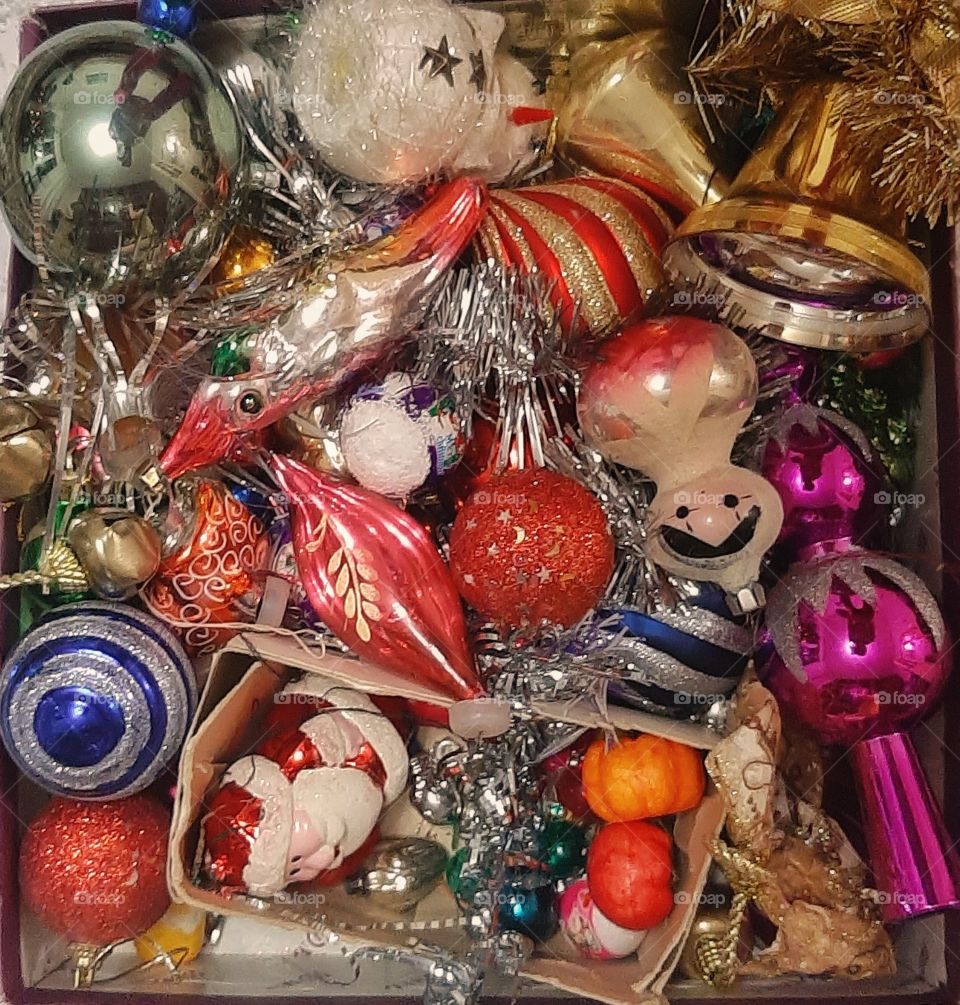 старые новогодние игрушки