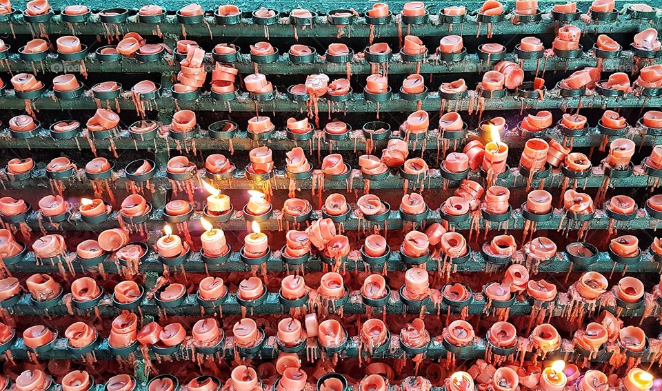 Candles for prayers in Cebu City, Philippines