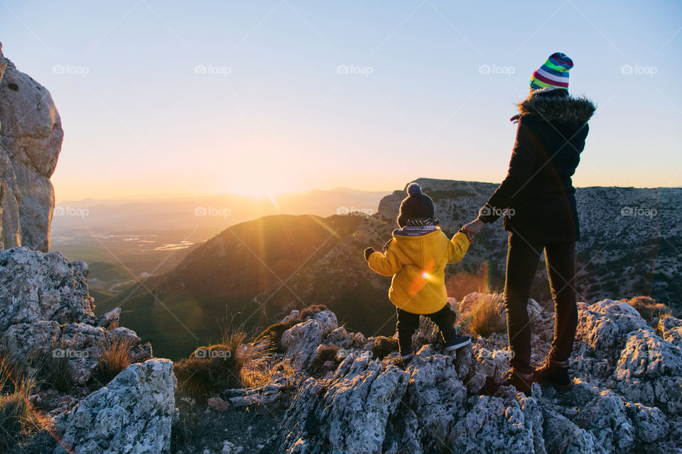 Hiking with family 