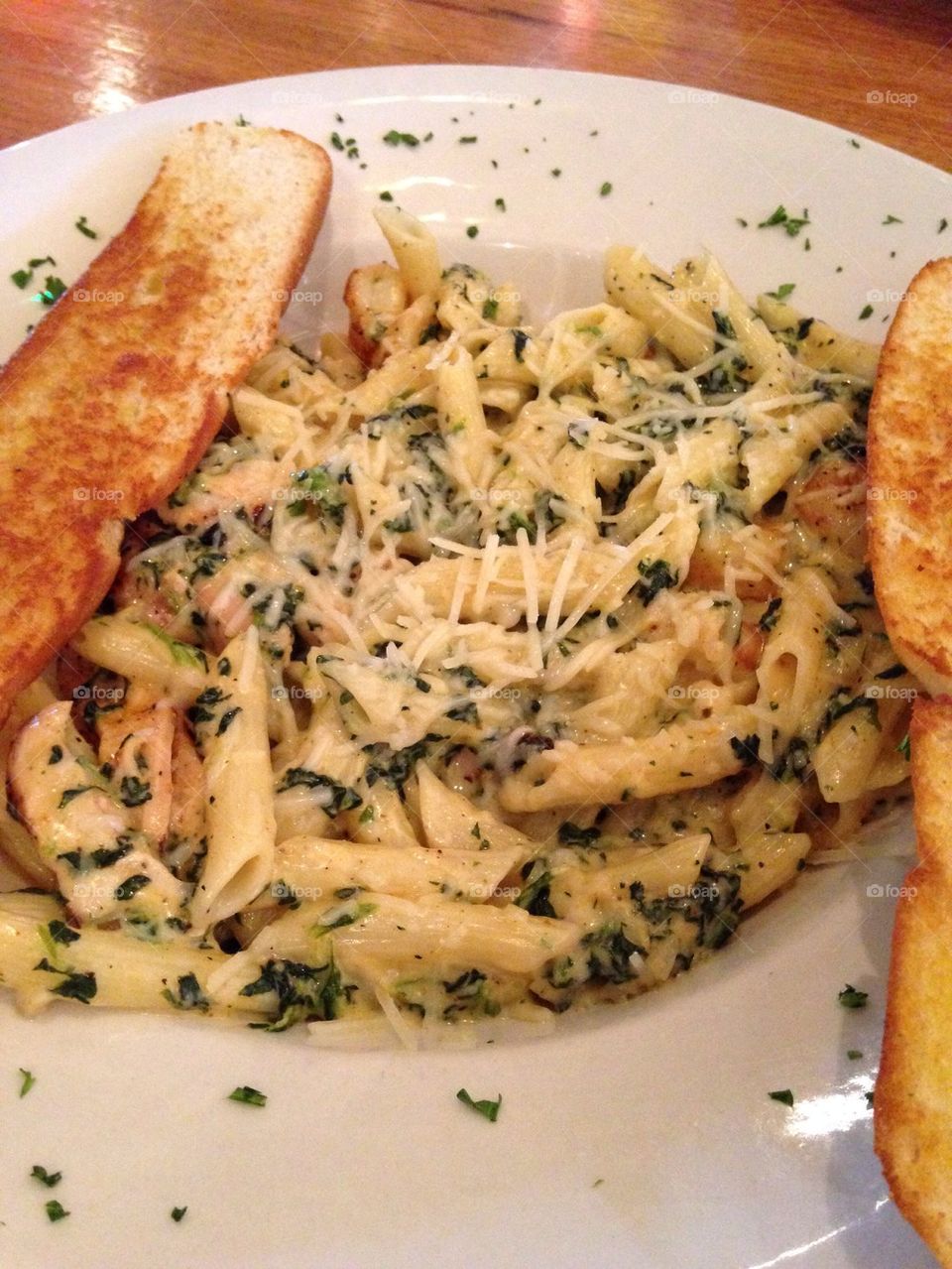 Fettuccine Alfredo and Shrimp