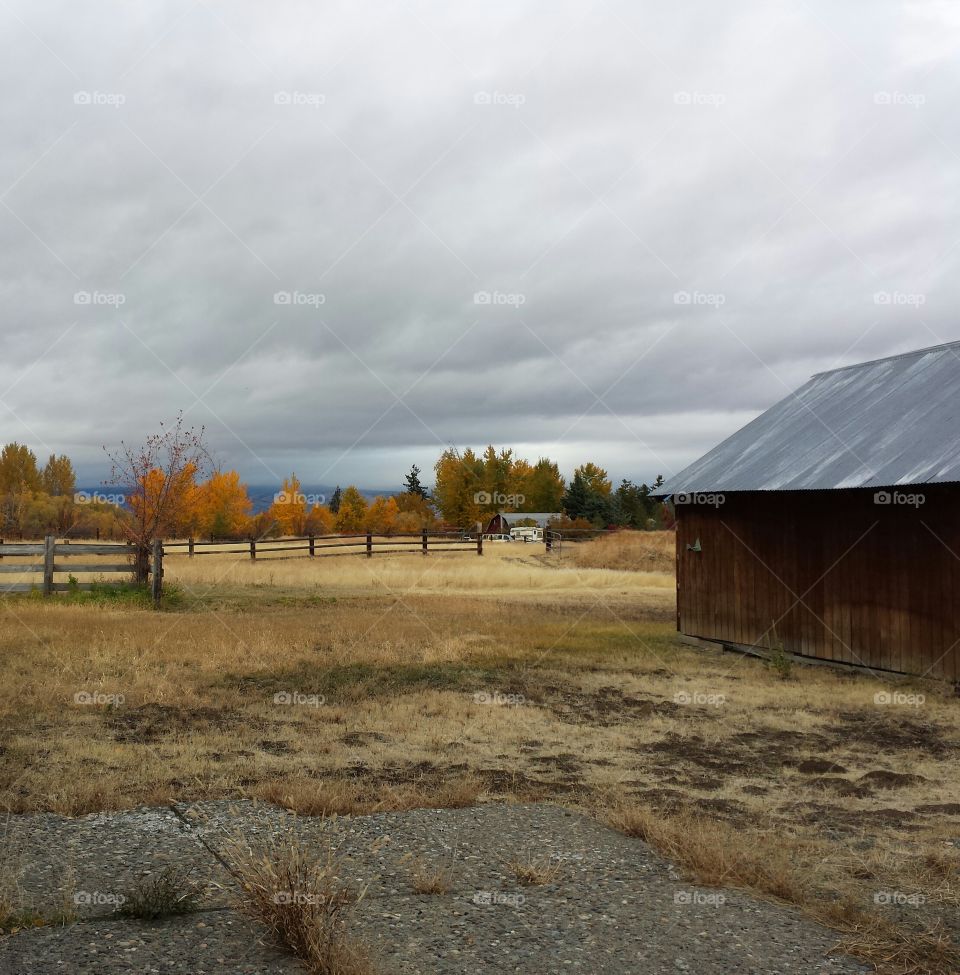 Cloudy Sky on the Ranch