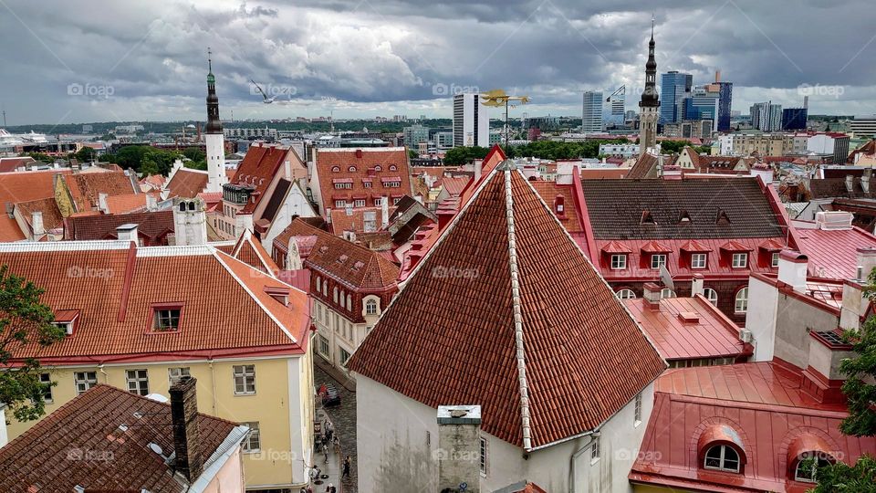 Bird's eye view🕊️ Roofs🤎Old and modern City🏠🏢 Architecture🏠🤎🏢