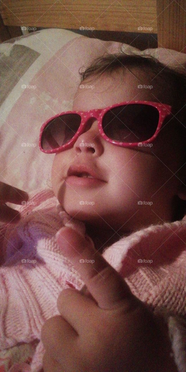 Baby with sunglasses