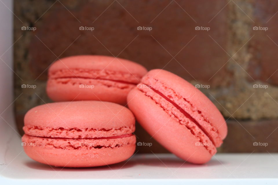 Strawberry Macarons