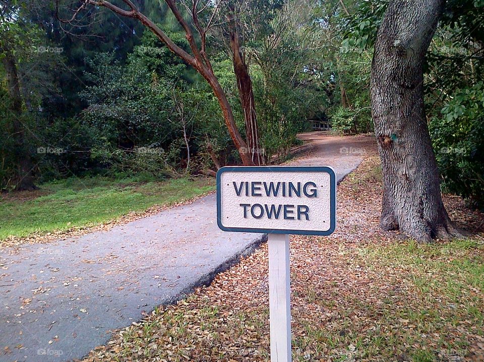 Viewing Tower Sign
