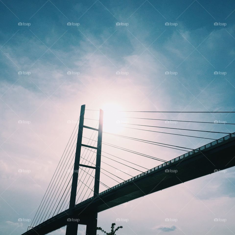 Bridge in the sunset stralsund balticsea 