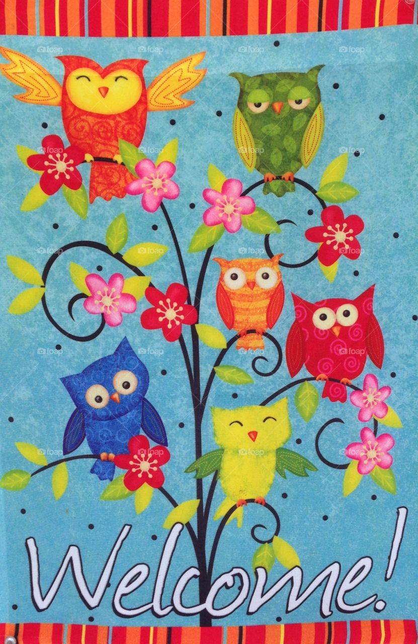Owl welcome banner