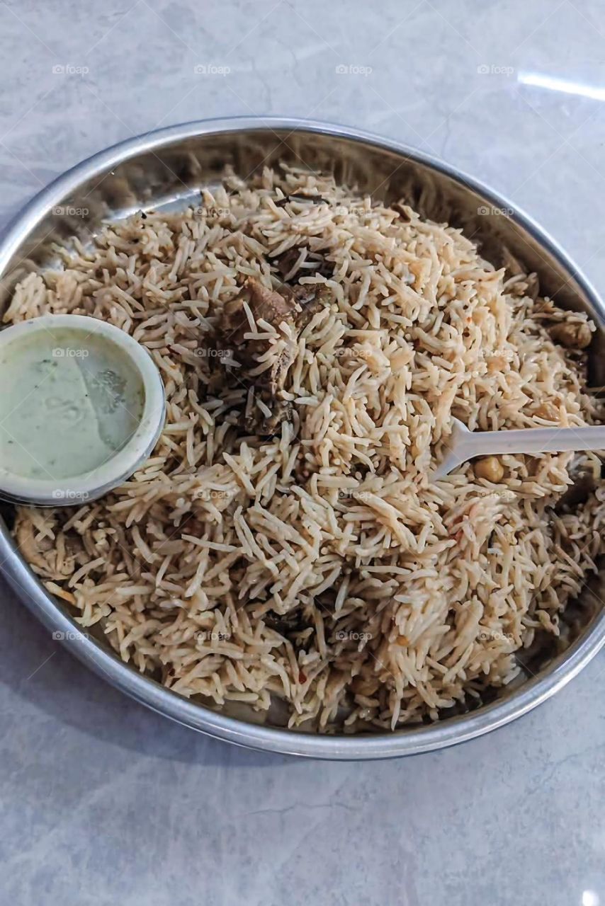 Traditional Mutton Pulao rice