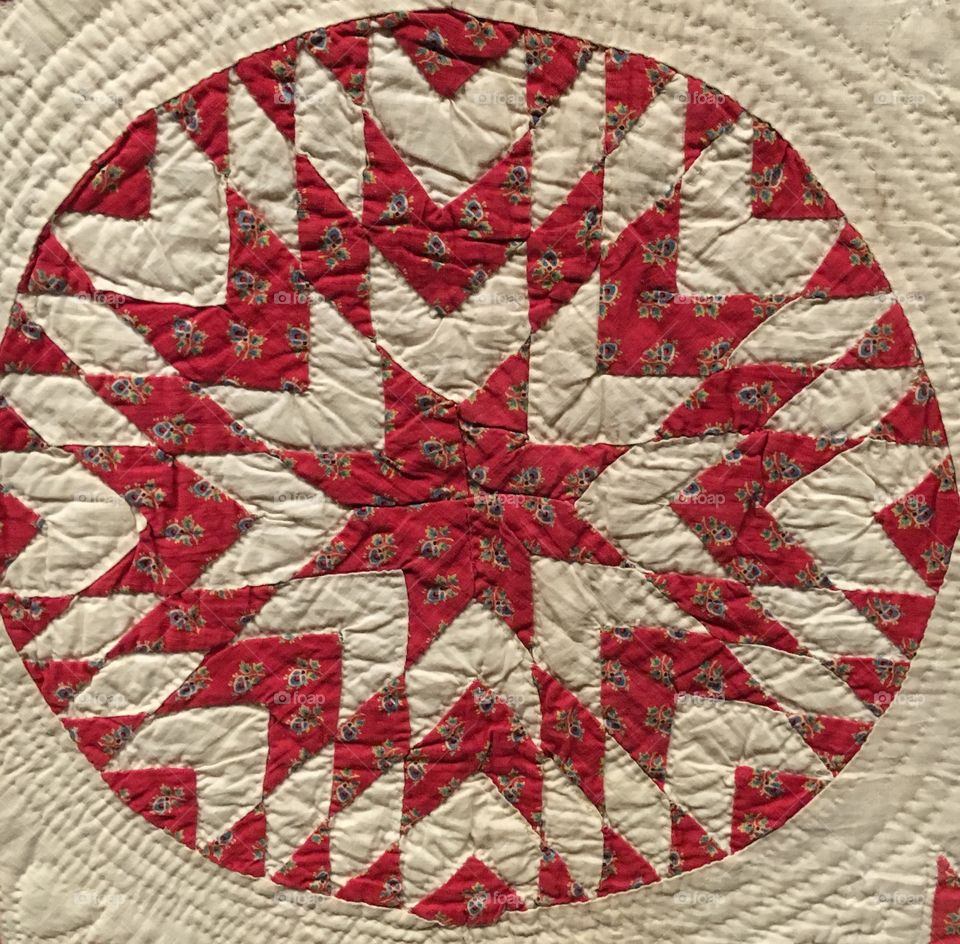 Star shape on quilt