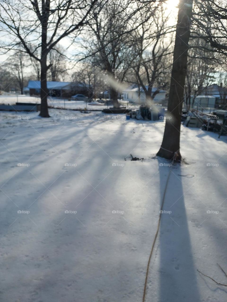 as I drink my coffee I'm looking out my window and admiring the shadows on the ice.