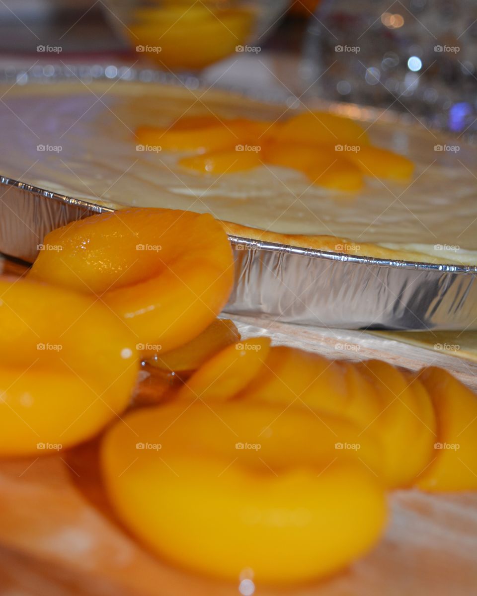 peach cheesecake