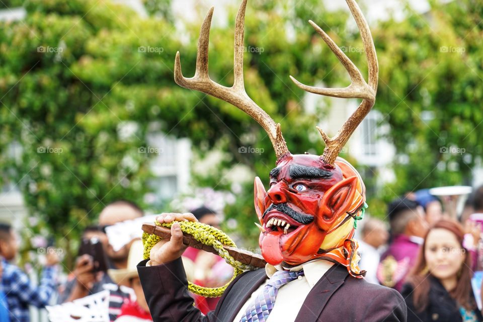 Devil Costume In A Parade