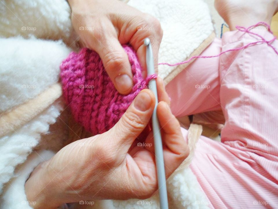knitting, needles, needlework, thread, wool