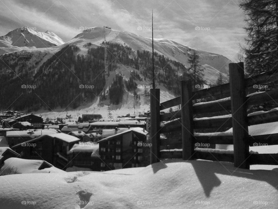 Winter view in the Alps