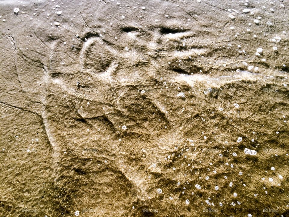 Sea waves on a seashore
