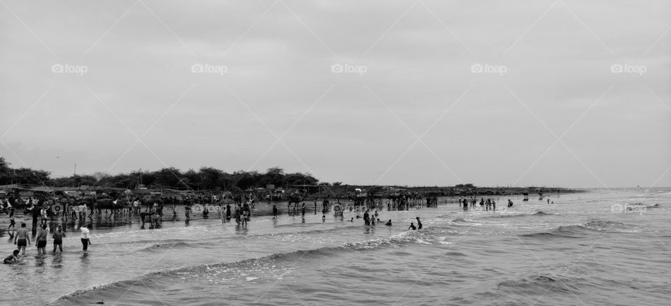 dumas beach, surat, gujarat, india