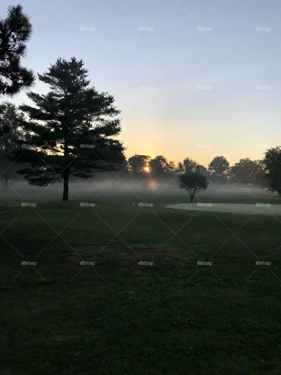 Misty sunrise