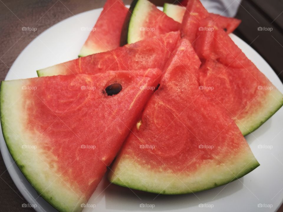 Slices of watermelon. Watermelon in the summer is fantastic :)