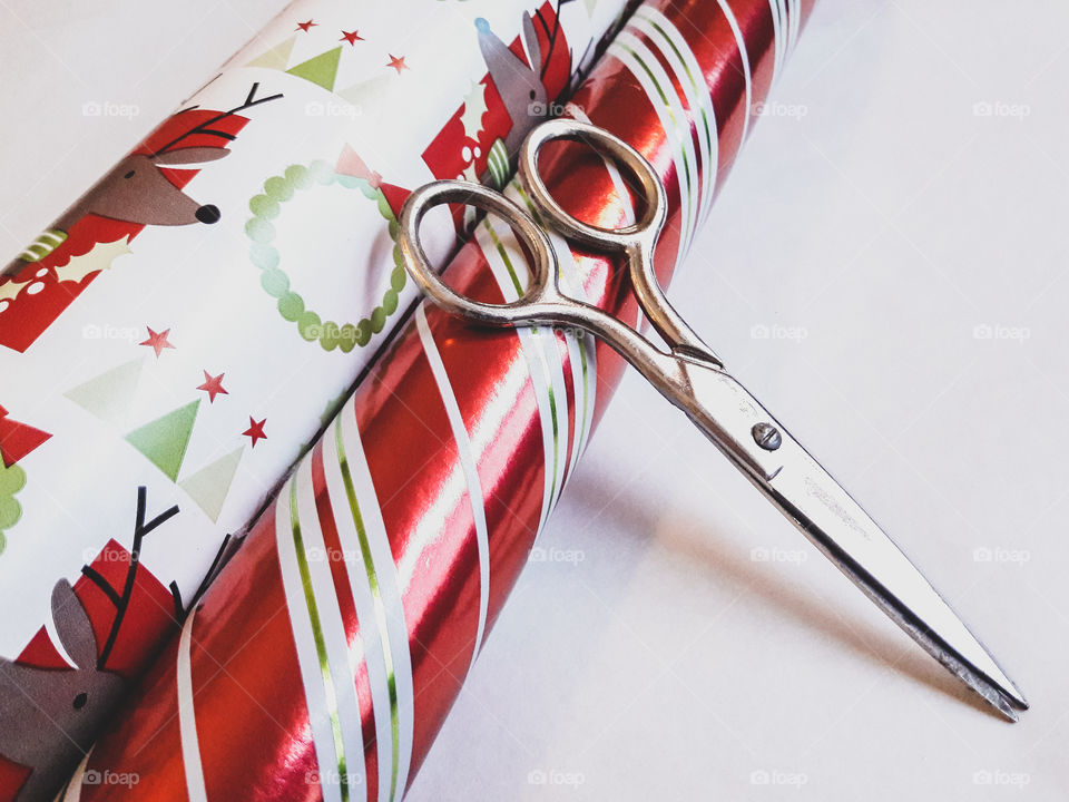 Wrapping presents for Christmas