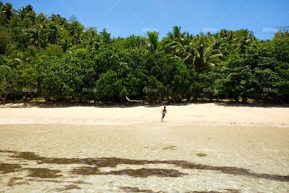 Running at the beach 