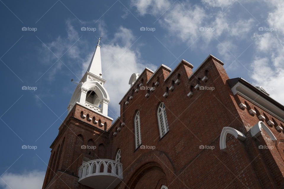 Old German church low angle view