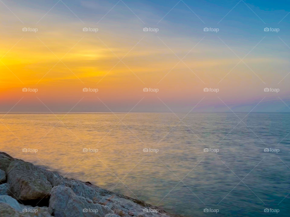 After sunset . Long exposure 