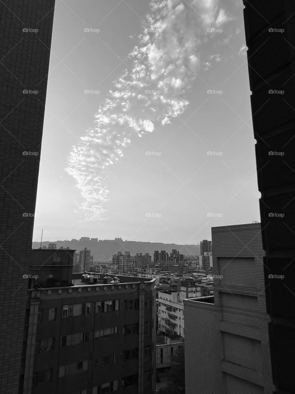 In between the buildings