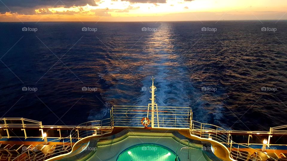 Sunset memories on a summer Carribean cruise