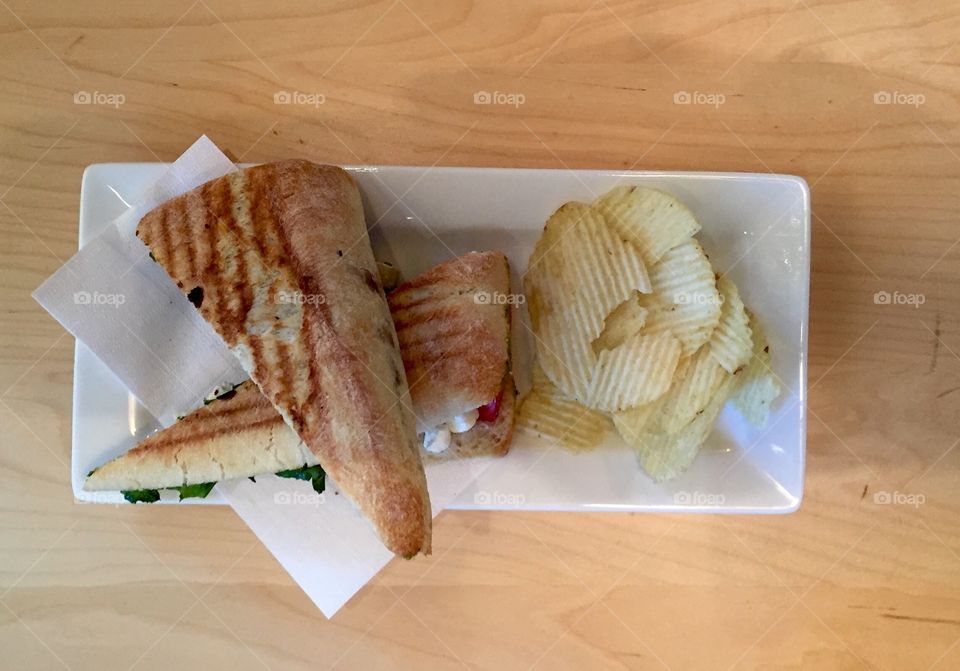 Panini and crisps in Montreal 