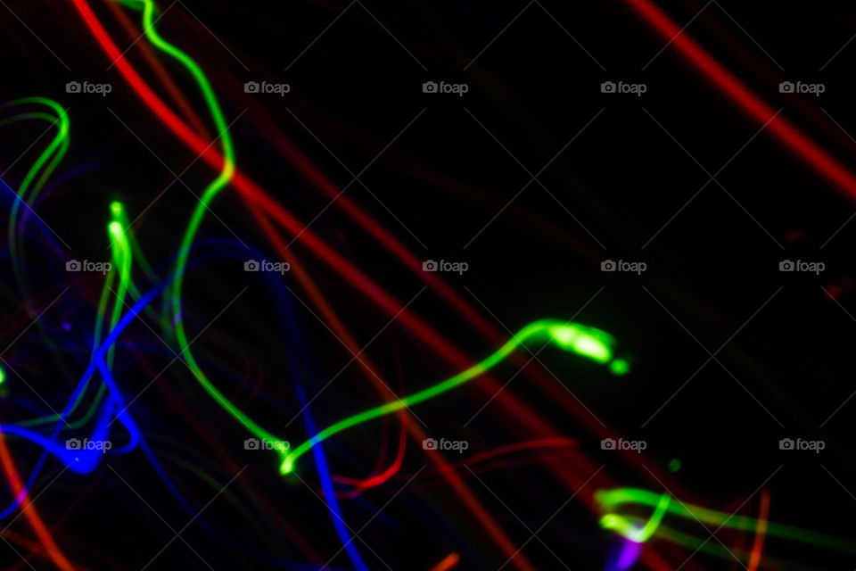 multicolored light streaks