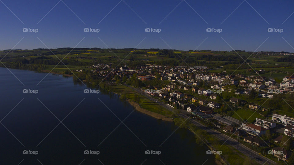 Lake Sempach and city in Switzerland