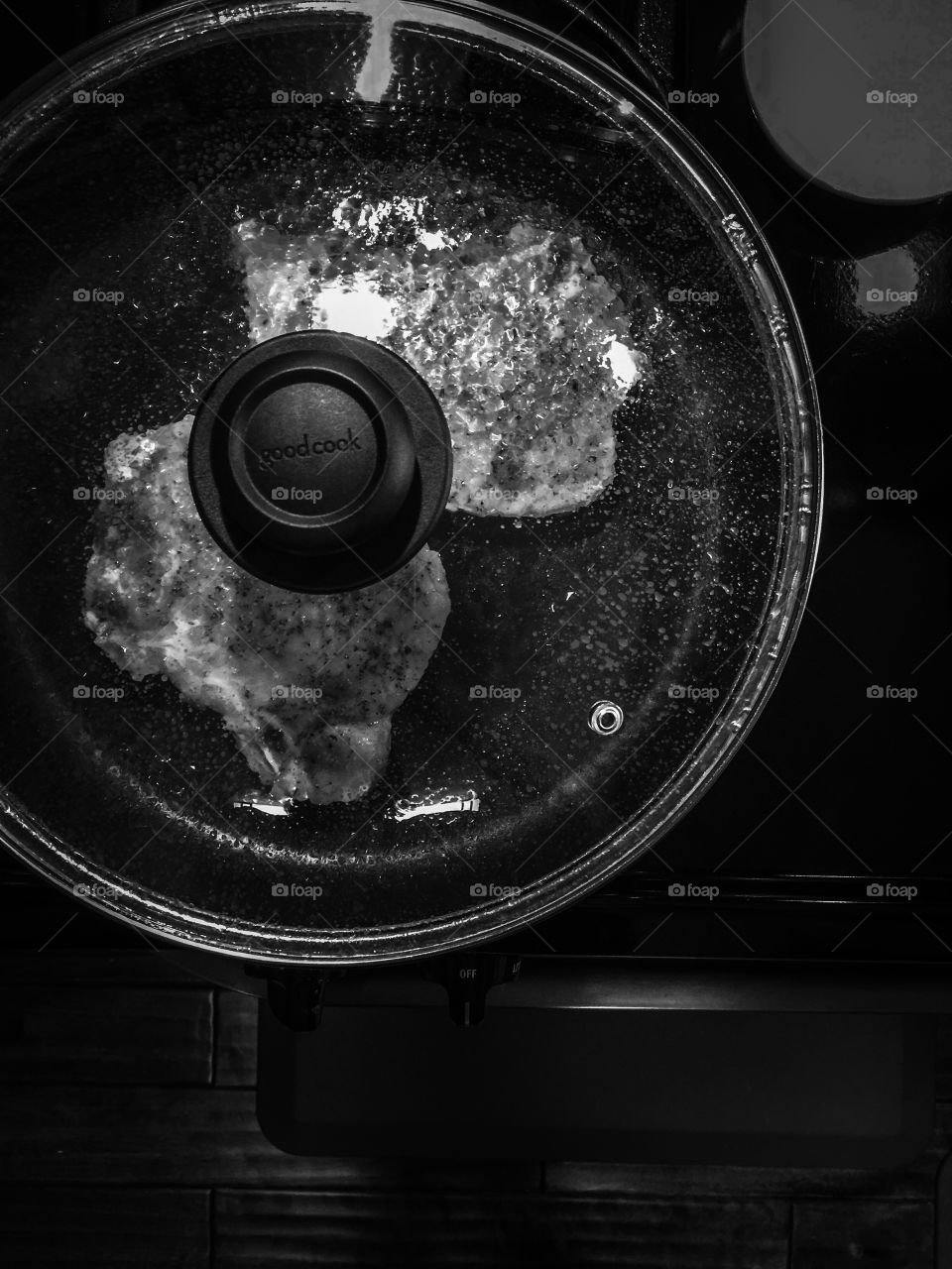 Frying pork chops...