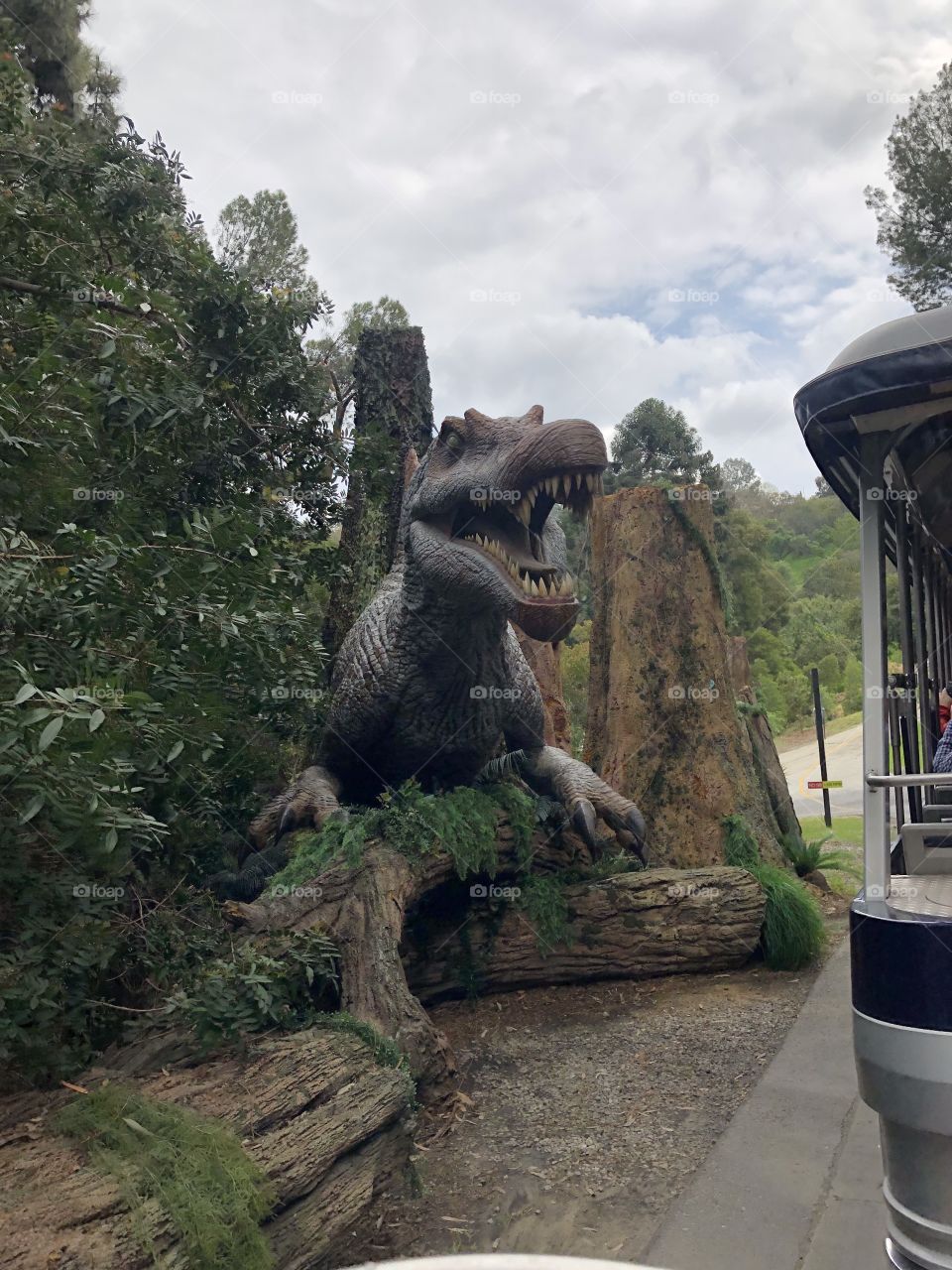 Dinosaur at universal studios, Hollywood, on the tram tour.