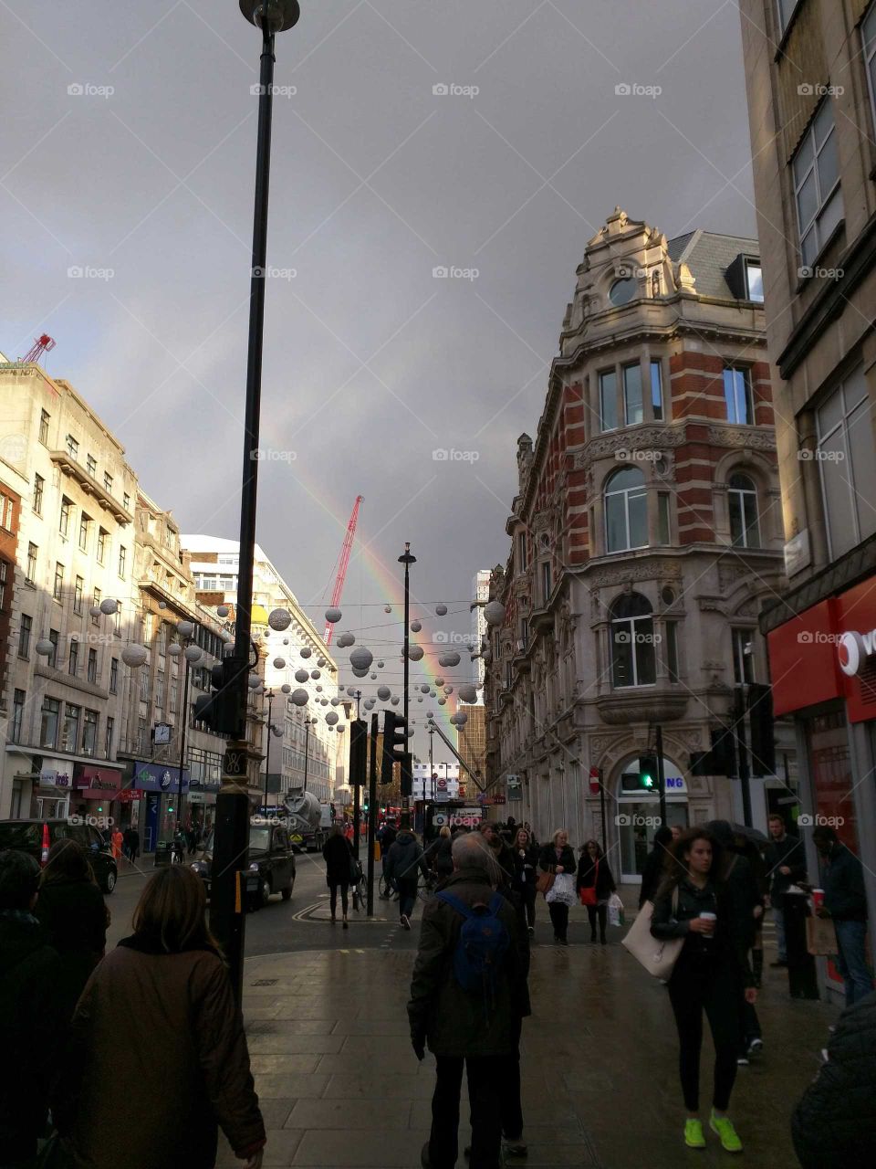 Rainbow over Oxford Street