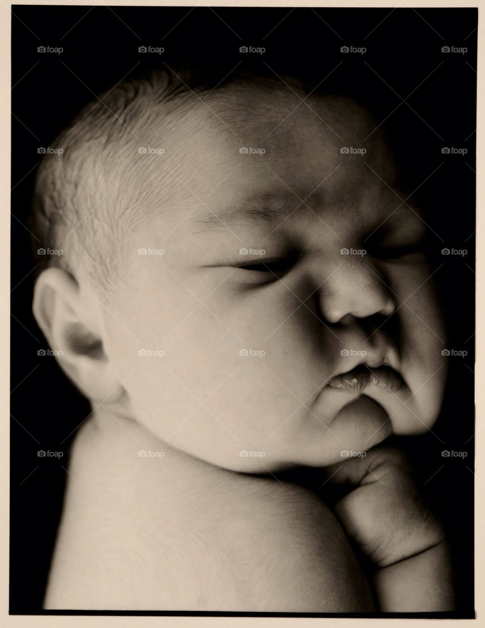 Portrait, Monochrome, Baby, Child, Black And White