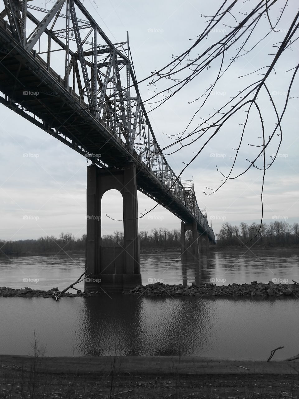 Washington Missouri bridge. A walk on the trail