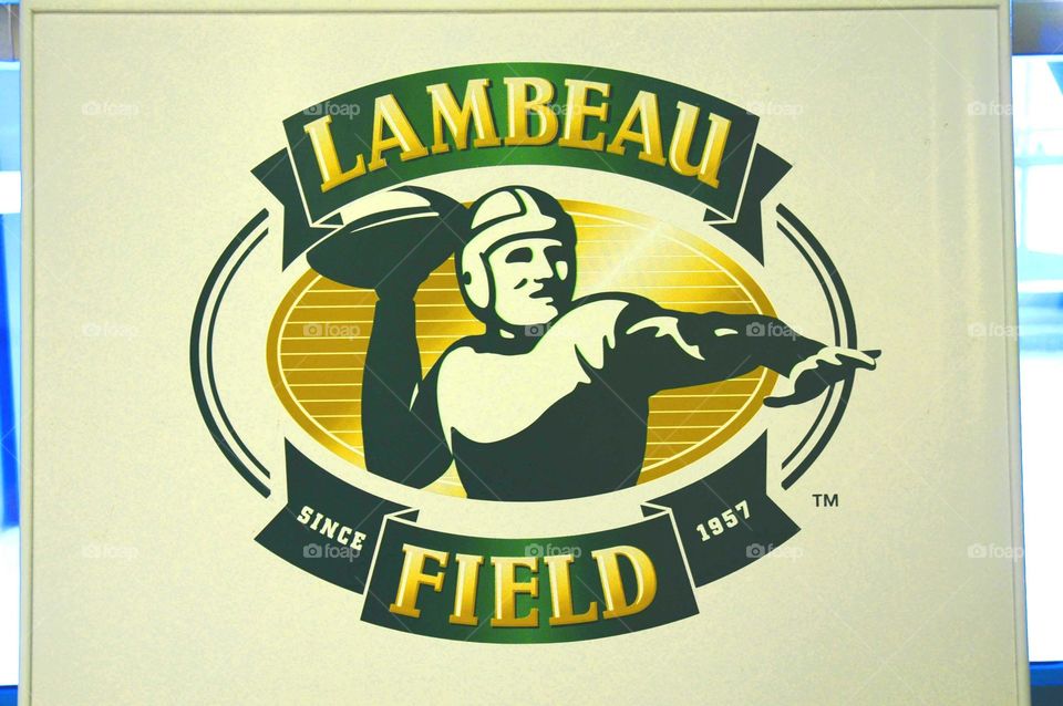 Lambeau Field. A sign in the famous Lambeau Field home of the Green Bay Packers.