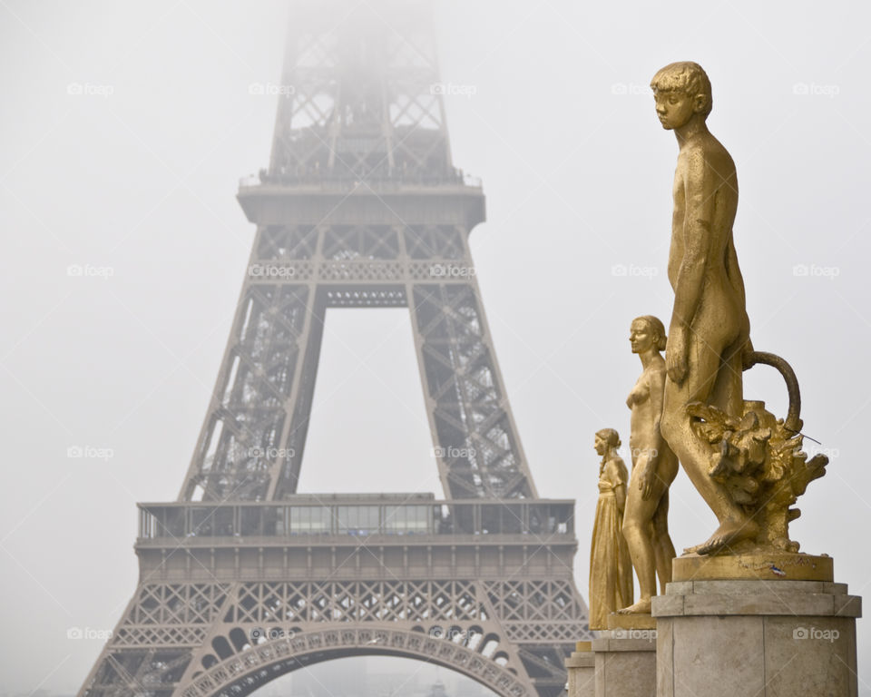 Misty Eiffel Tower