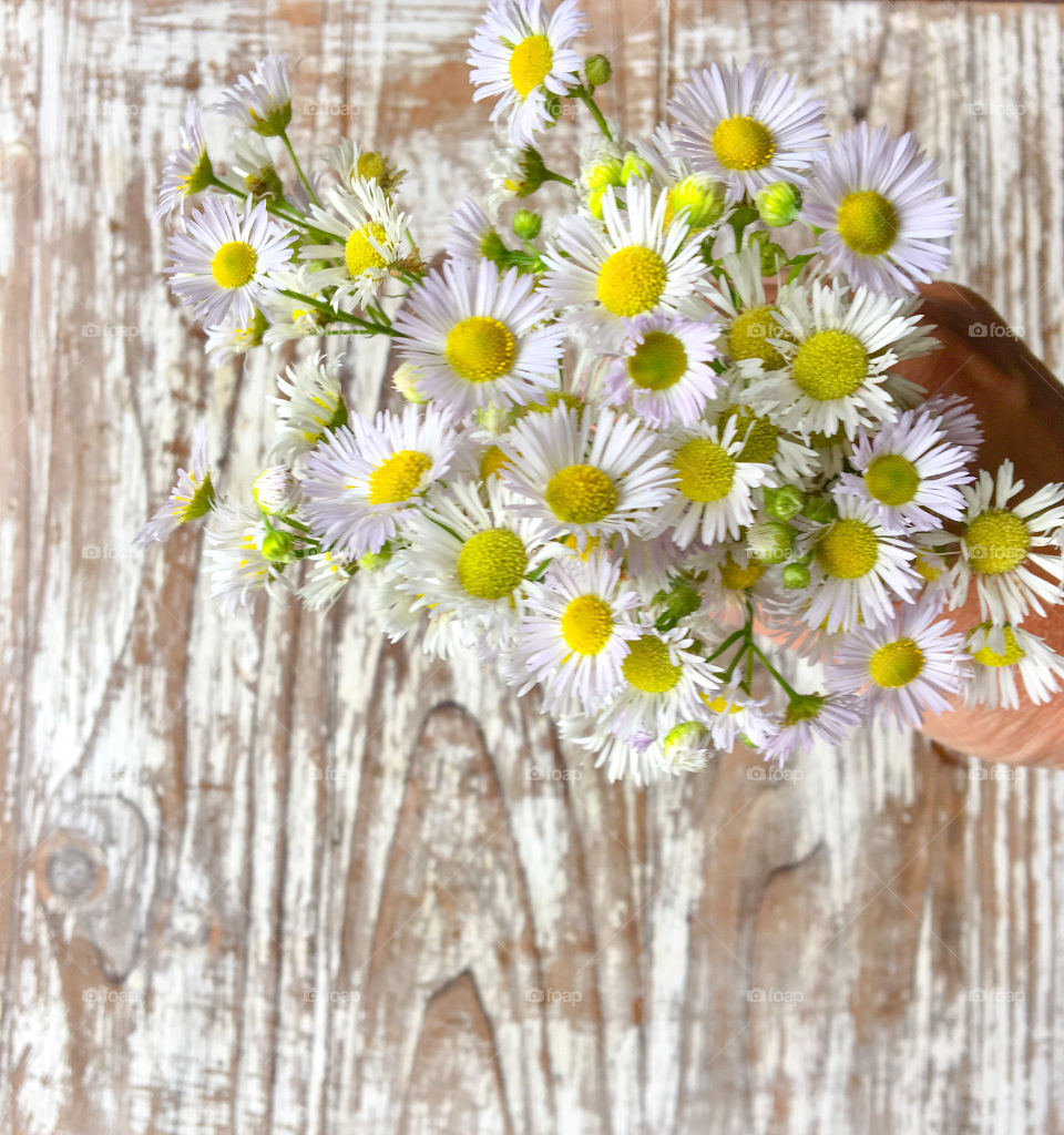 Hand flowers bouquet 