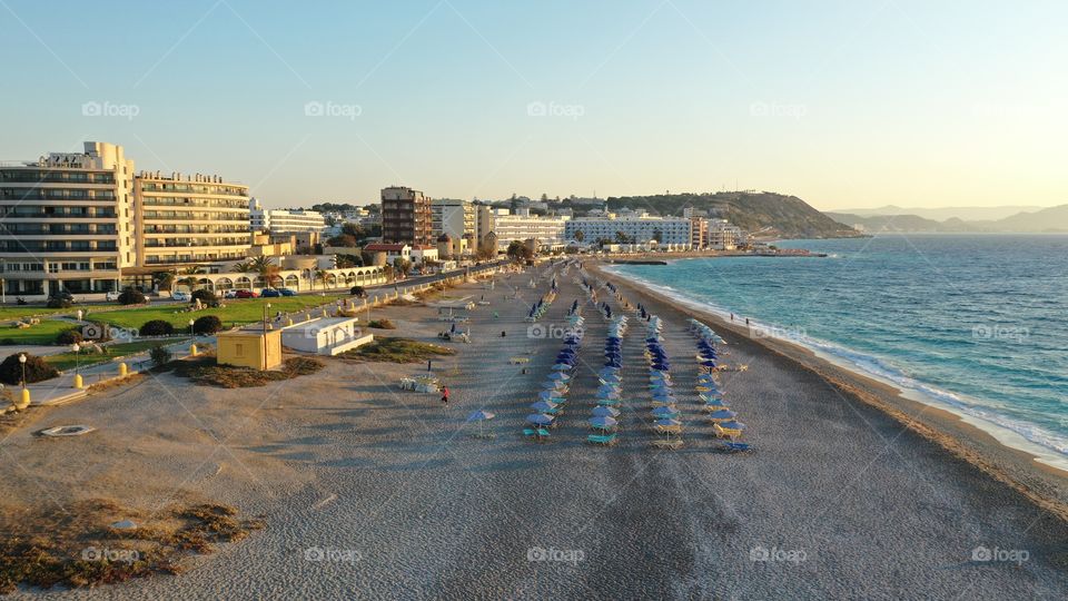 Beach strip from above 