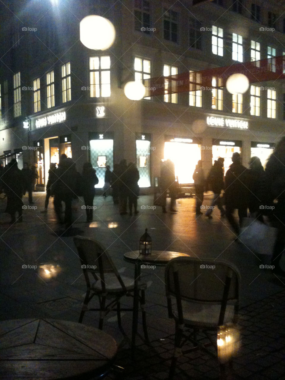 people winter lights cafe by gitt123