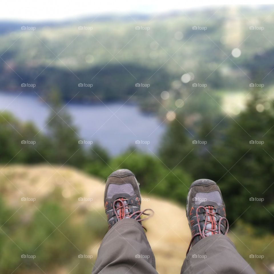 Hiking to a view point and enjoying it