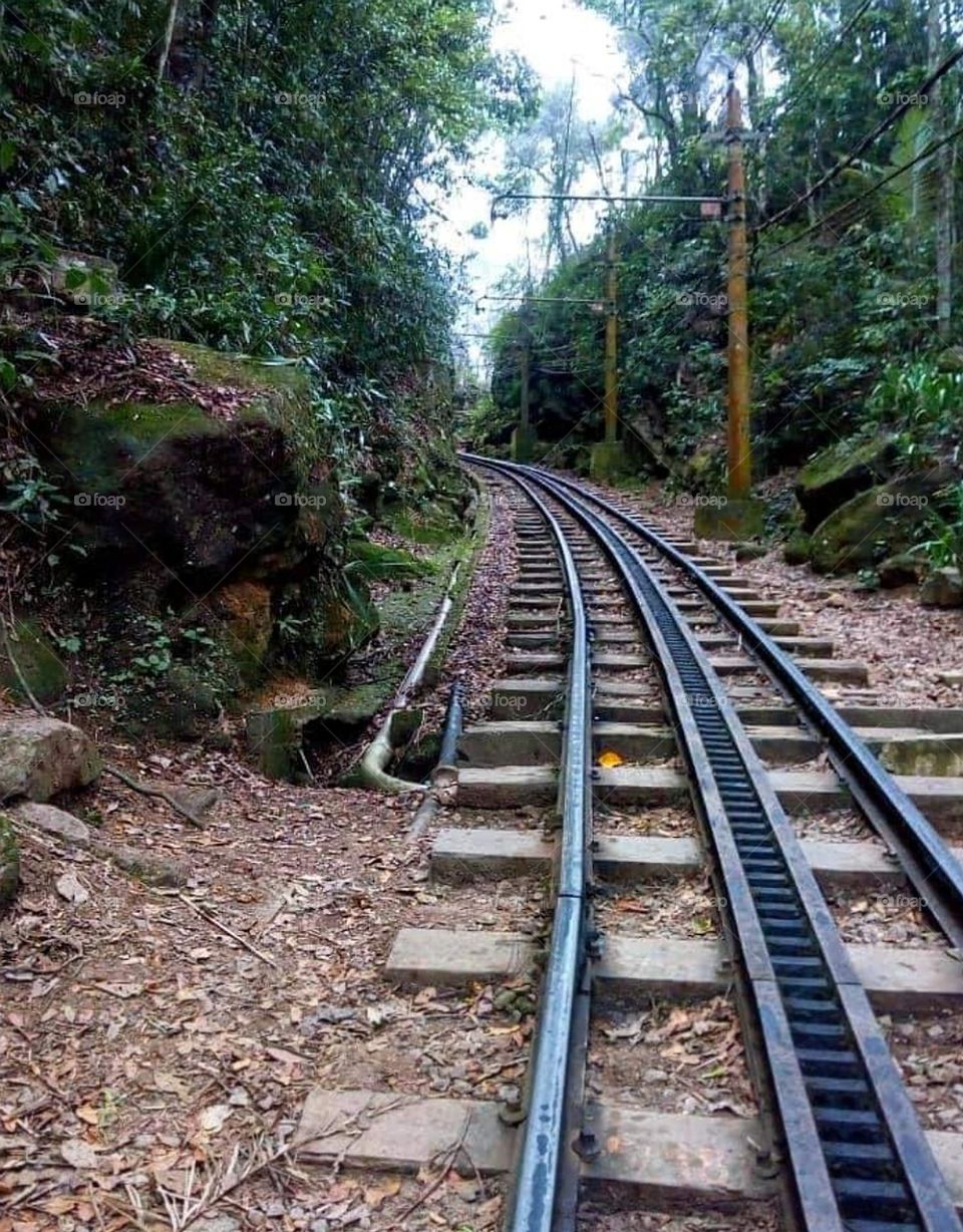 Train track to Corcovado