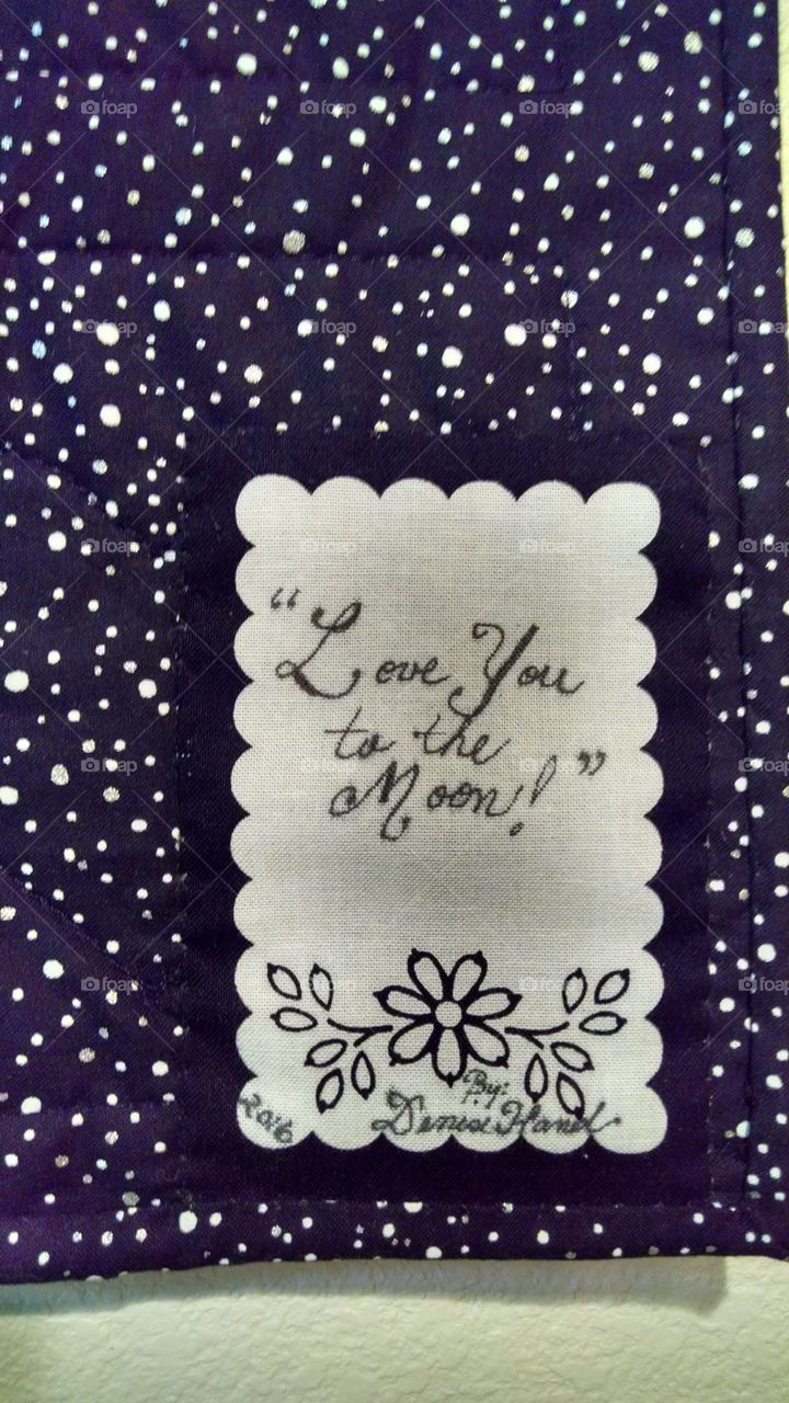 Love You To The Moon Label Sign