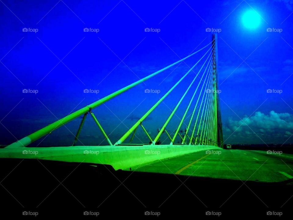 Moonlit bridge