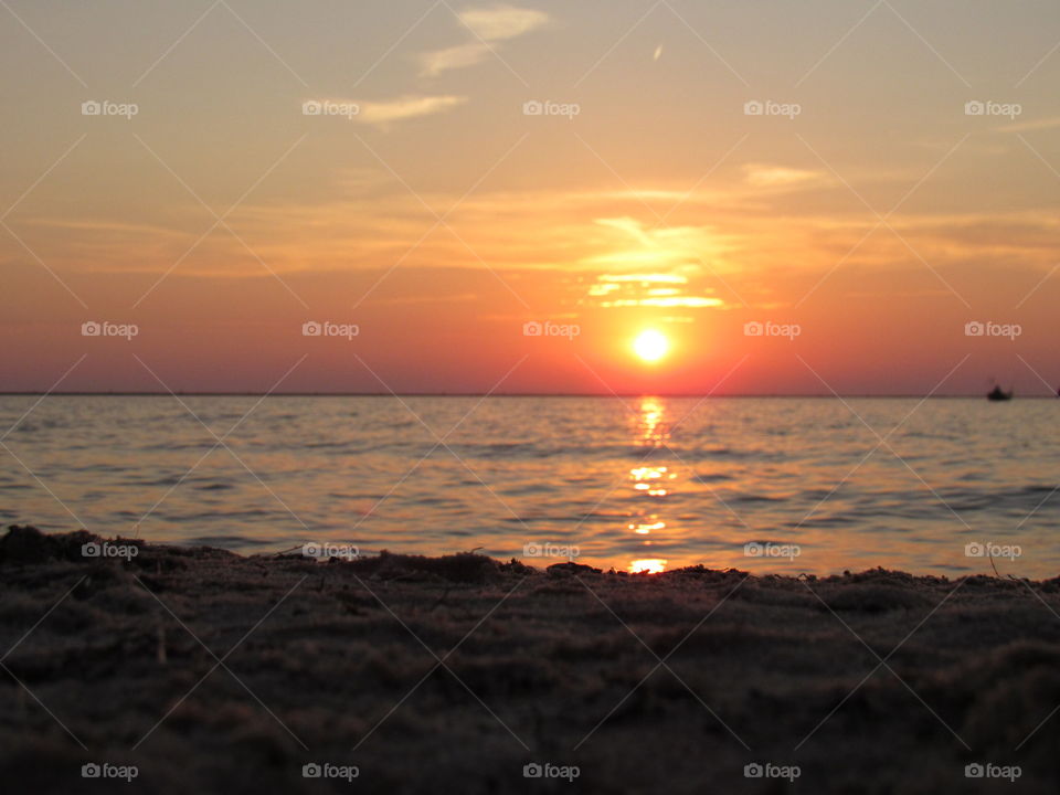 Sunset over Lake Michigan 
