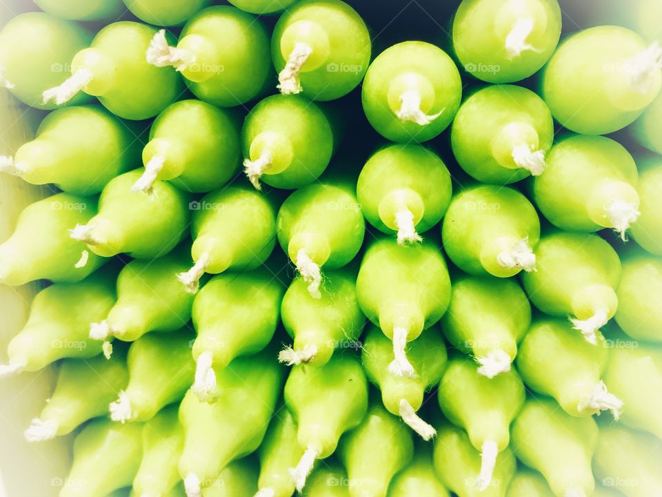 Lime Green Candle Display