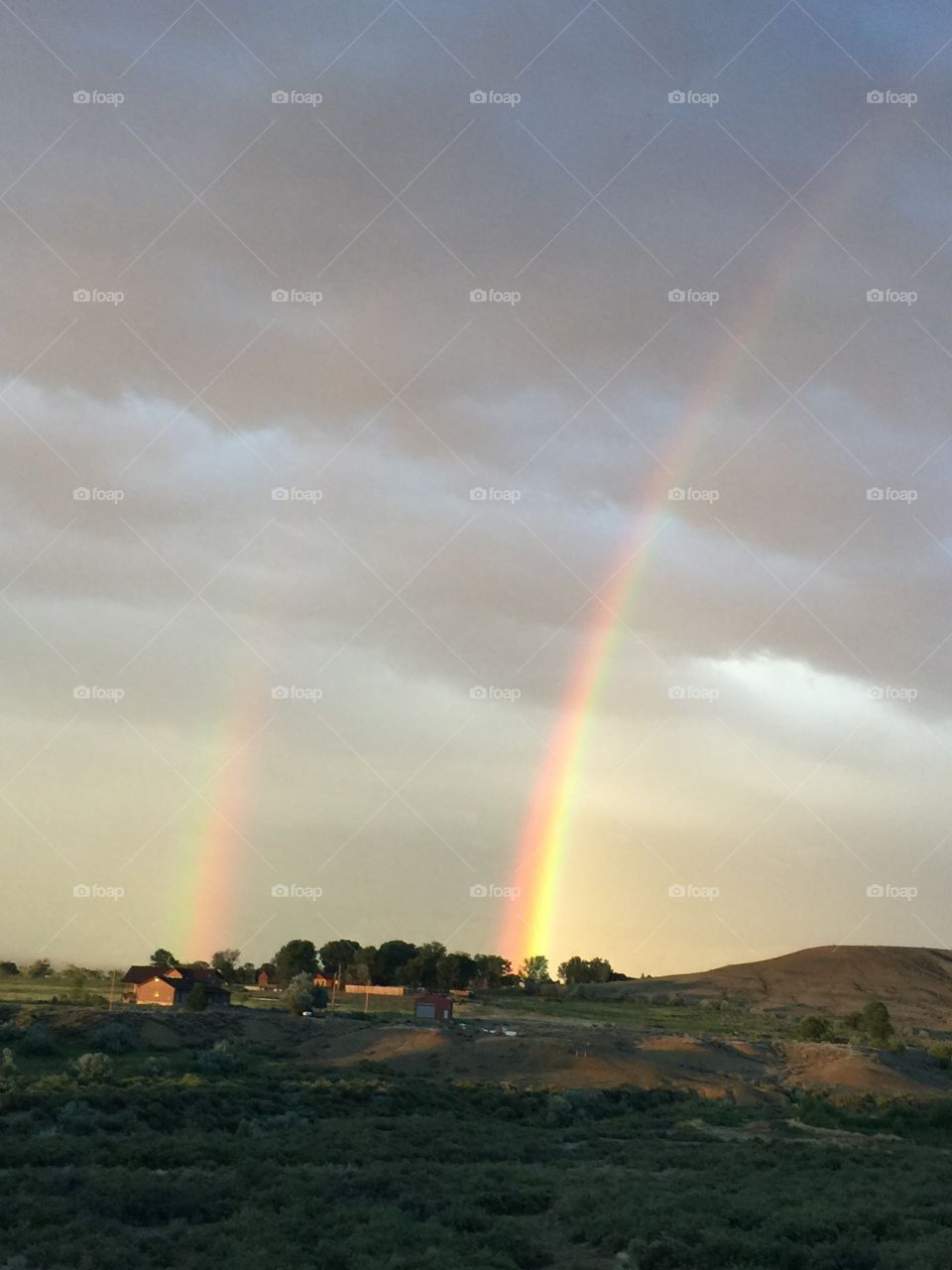 Double Rainbow Over the Badlands